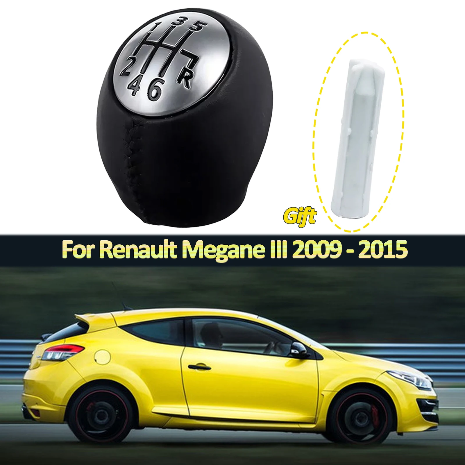 Gear Shift Stick Knob FOR MEGANE III 2009 2010 2011 - 15 6 Speed PU Leather Lever Inner Sleeve Adapter 328650005R Handle Replace
Gear Shift Stick Knob FOR MEGANE III 2009 2010 2011 - 15 6 Speed PU Leather Lever Inner Sleeve Adapter 328650005R Handle Replace