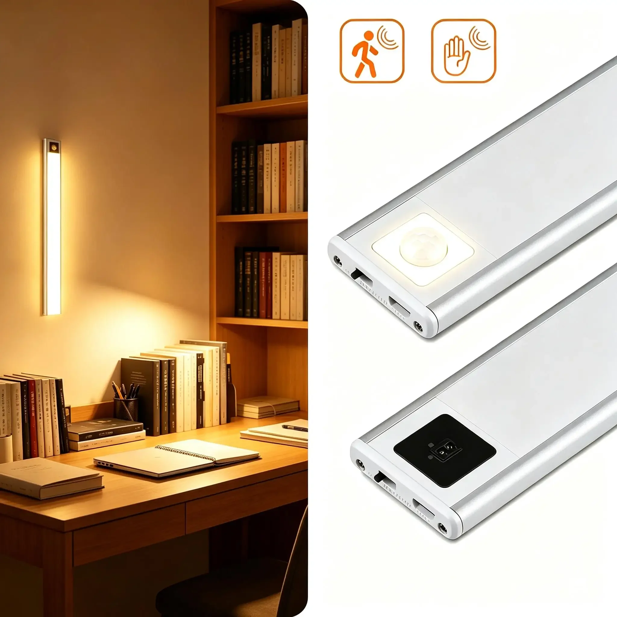 USB Rechargeable LED Under Cabinet Light Bar, Motion Sensor /Hand Sweep Sensor, 20/40cm, Ultra-Thin For Cabinet Bedroom Corridor
USB Rechargeable LED Under Cabinet Light Bar, Motion Sensor /Hand Sweep Sensor, 20/40cm, Ultra-Thin For Cabinet Bedroom Corridor