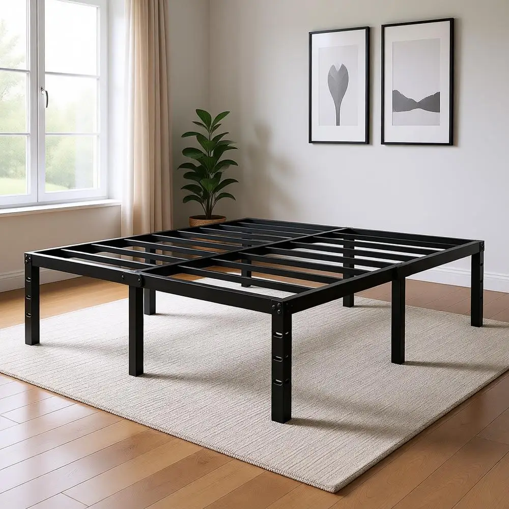 14 Black Queen Metal Bed with Storage, Heavy Duty, Easy Assembly, No Box Spring Needed
14 Black Queen Metal Bed with Storage, Heavy Duty, Easy Assembly, No Box Spring Needed