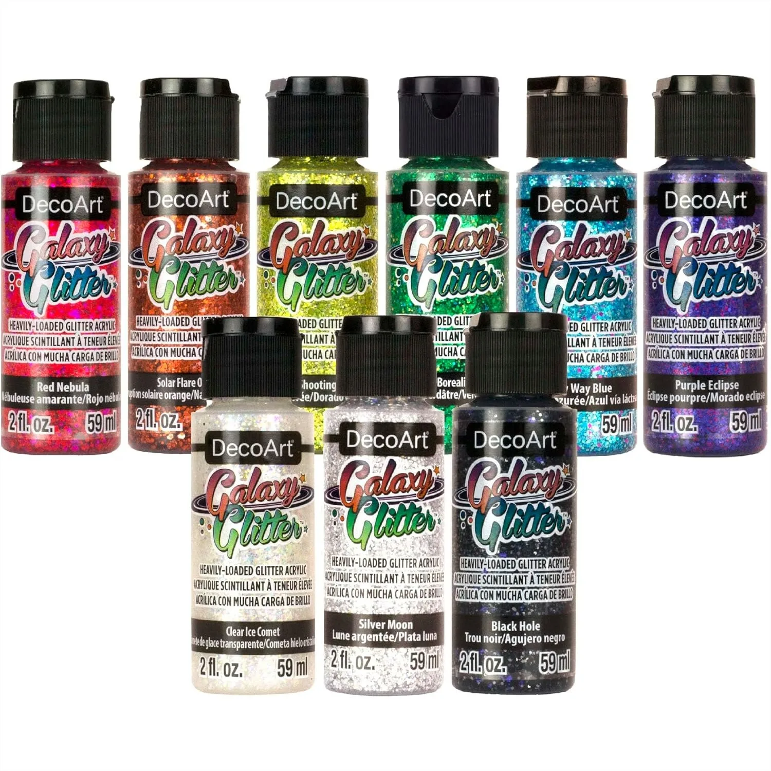 Galaxy Glitter Acrylic Paint Set 9 Colors 2 fl oz Each for Crafting Art Projects and Creative DIY
Galaxy Glitter Acrylic Paint Set 9 Colors 2 fl oz Each for Crafting Art Projects and Creative DIY