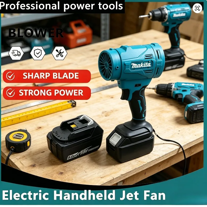 Makita Cordless Air Duster Tool, Makita High Speed Brushless Electric Air Blower 6-Gears Jet Turbo Fan 130000RPM Violent Fan.
Makita Cordless Air Duster Tool, Makita High Speed Brushless Electric Air Blower 6-Gears Jet Turbo Fan 130000RPM Violent Fan.