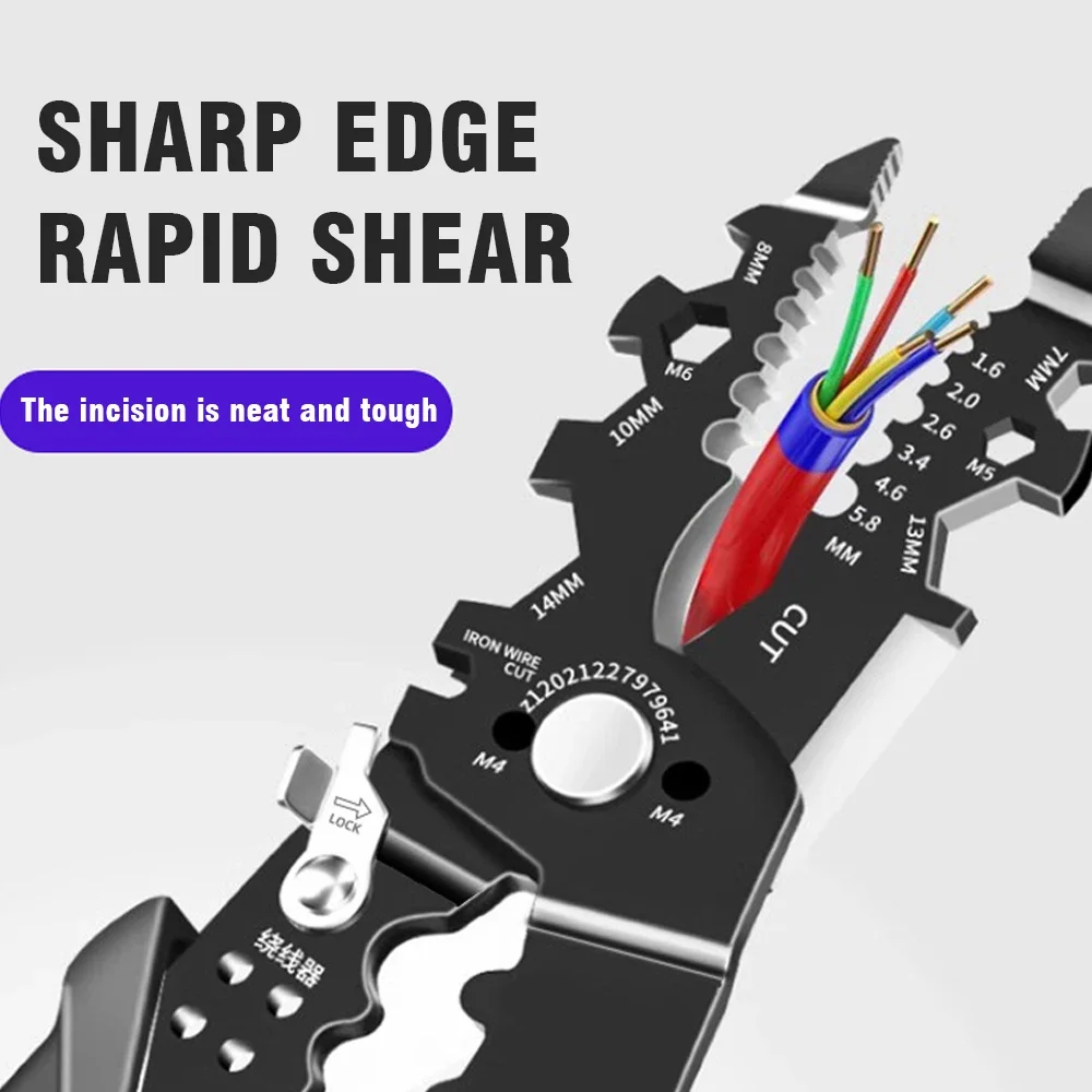 25 In 1 Pliers Multifunction Wire Stripper Puller Multifunctional Electrician Tool For Household Network Cable Stripping Repair
25 In 1 Pliers Multifunction Wire Stripper Puller Multifunctional Electrician Tool For Household Network Cable Stripping Repair