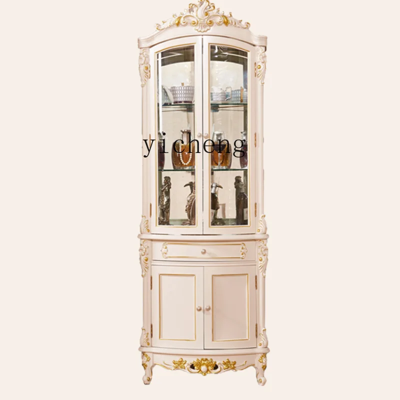 ZC Solid Wood Living Room Corner Wall Side Triangle Cabinet Vintage Glass Decorative Storage Cabinet
ZC Solid Wood Living Room Corner Wall Side Triangle Cabinet Vintage Glass Decorative Storage Cabinet