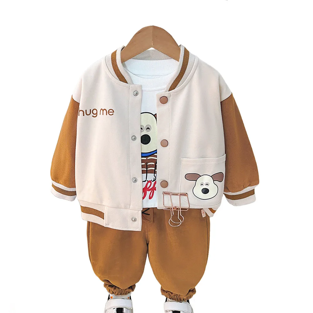 2 Year Old Baby Boy Outfits 2024 Spring Autumn Cartoon Dog Long Sleeve Jackets + T-shirts + Pants Boys Infant Clothes Kids Set
2 Year Old Baby Boy Outfits 2024 Spring Autumn Cartoon Dog Long Sleeve Jackets + T-shirts + Pants Boys Infant Clothes Kids Set