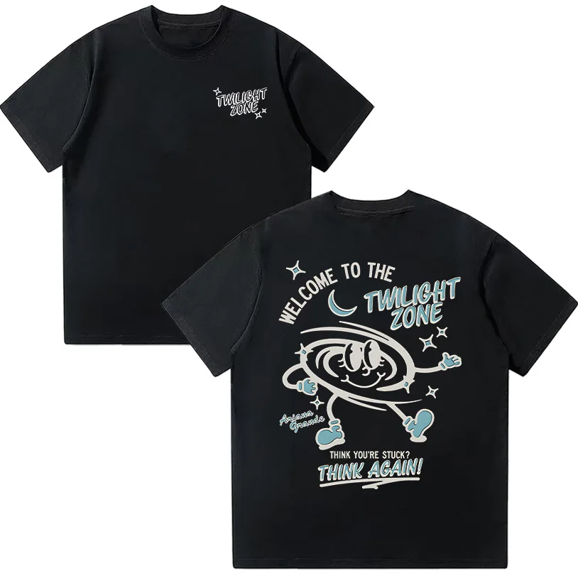 Ariana Grande Twilight Zone Think Again T-shirt Men's Women Vintage High Quality Cotton Tshirts Fashion Casual Soft Tee Y2K Tops
Ariana Grande Twilight Zone Think Again T-shirt Men's Women Vintage High Quality Cotton Tshirts Fashion Casual Soft Tee Y2K Tops