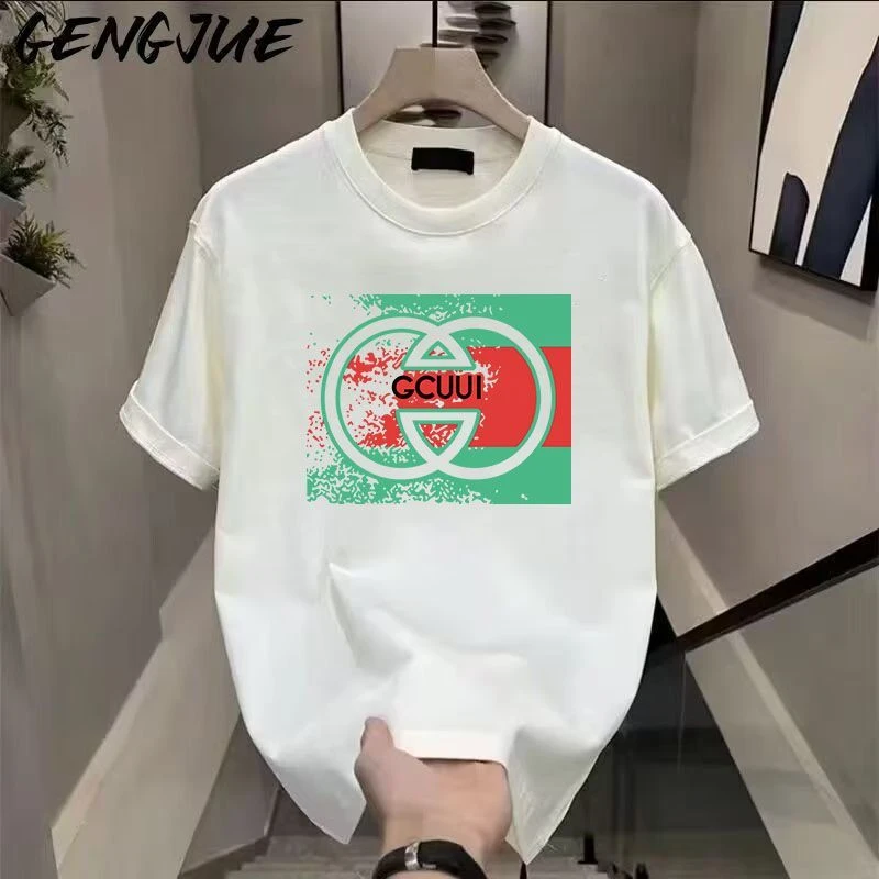 High-quality Men's Summer New Thick Pure Cotton T-shirt, with Printed Design, Stylish, Breathable, and Sweat-absorbing
High-quality Men's Summer New Thick Pure Cotton T-shirt, with Printed Design, Stylish, Breathable, and Sweat-absorbing