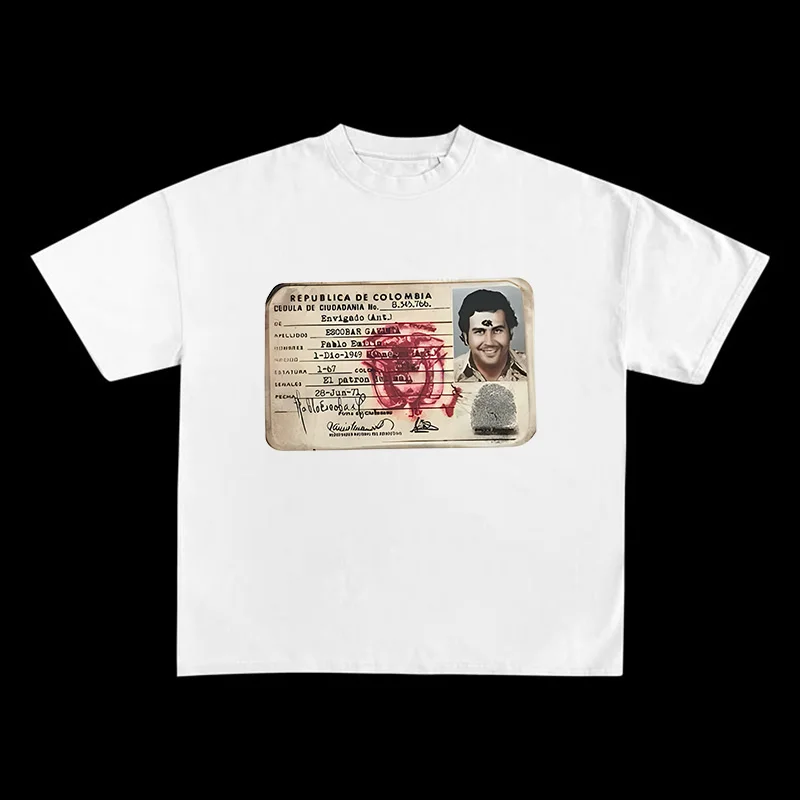 American fashion oversized street ID card creative printed T-shirt for men men women short-sleeved y2k top super large T-shirt
American fashion oversized street ID card creative printed T-shirt for men men women short-sleeved y2k top super large T-shirt