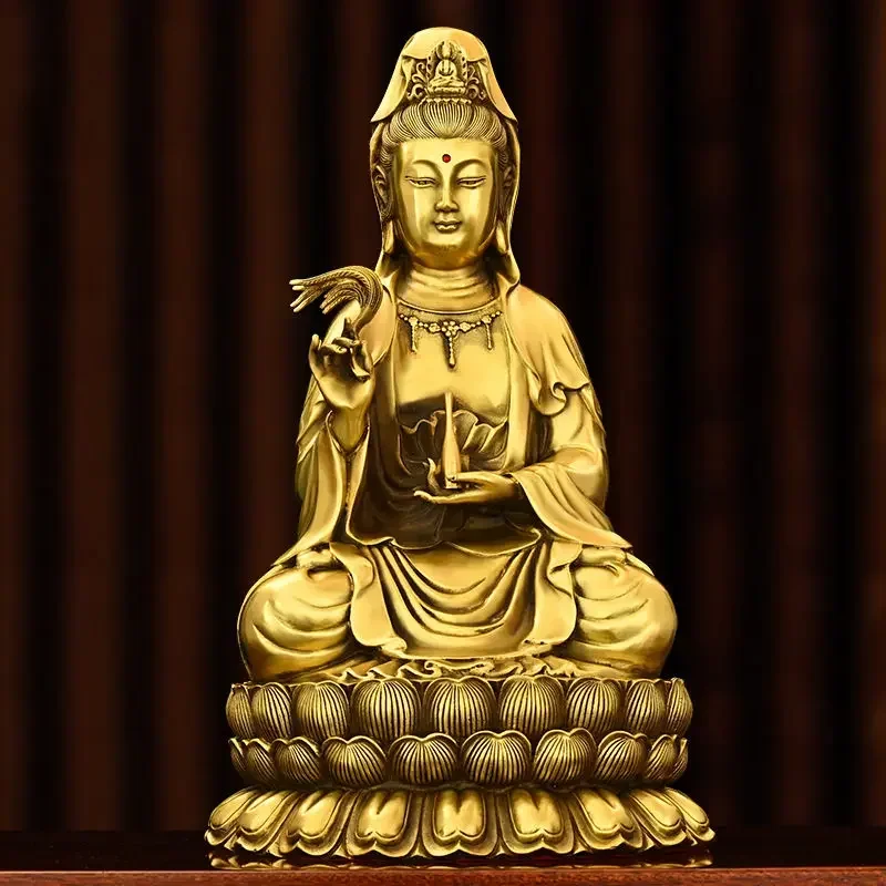 Copper chinese Guanyin Sculptures for Worship Home Living Room Ornaments South Sea Sitting Lotus Bodhisattva Decor
Copper chinese Guanyin Sculptures for Worship Home Living Room Ornaments South Sea Sitting Lotus Bodhisattva Decor