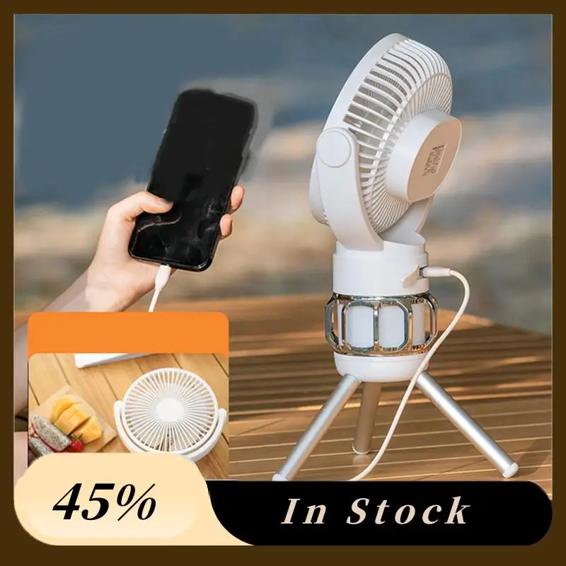 10000Mah Portable Camping Fan Rechargeable Mini Fan LED Light Tripod Stand Desktop Fan B
10000Mah Portable Camping Fan Rechargeable Mini Fan LED Light Tripod Stand Desktop Fan B