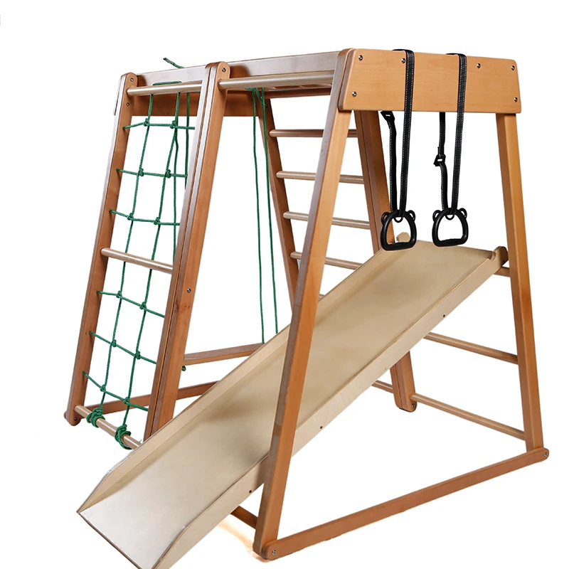 Kids Indoor Sports Physical Fitness Training Climbing and Sliding Rope Exploration Wooden Climber Amusement Equipment
Kids Indoor Sports Physical Fitness Training Climbing and Sliding Rope Exploration Wooden Climber Amusement Equipment