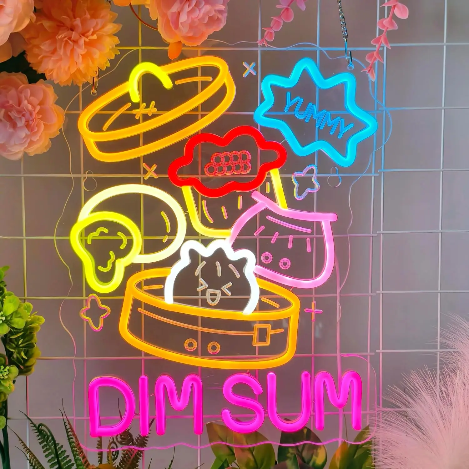 Dim Sum Neon Sign Party Festival Decor Bright edgy colorful light, cyber dazzling, electric sheep
Dim Sum Neon Sign Party Festival Decor Bright edgy colorful light, cyber dazzling, electric sheep