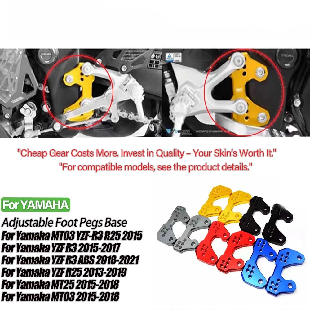 FOR YAMAHA YZF R3 R25 MT-03 MT-25 MT03 Rear Adjustable Foot Pegs Mount Bracket - Motorcycle Accessories & Replacement Parts
FOR YAMAHA YZF R3 R25 MT-03 MT-25 MT03 Rear Adjustable Foot Pegs Mount Bracket - Motorcycle Accessories & Replacement Parts