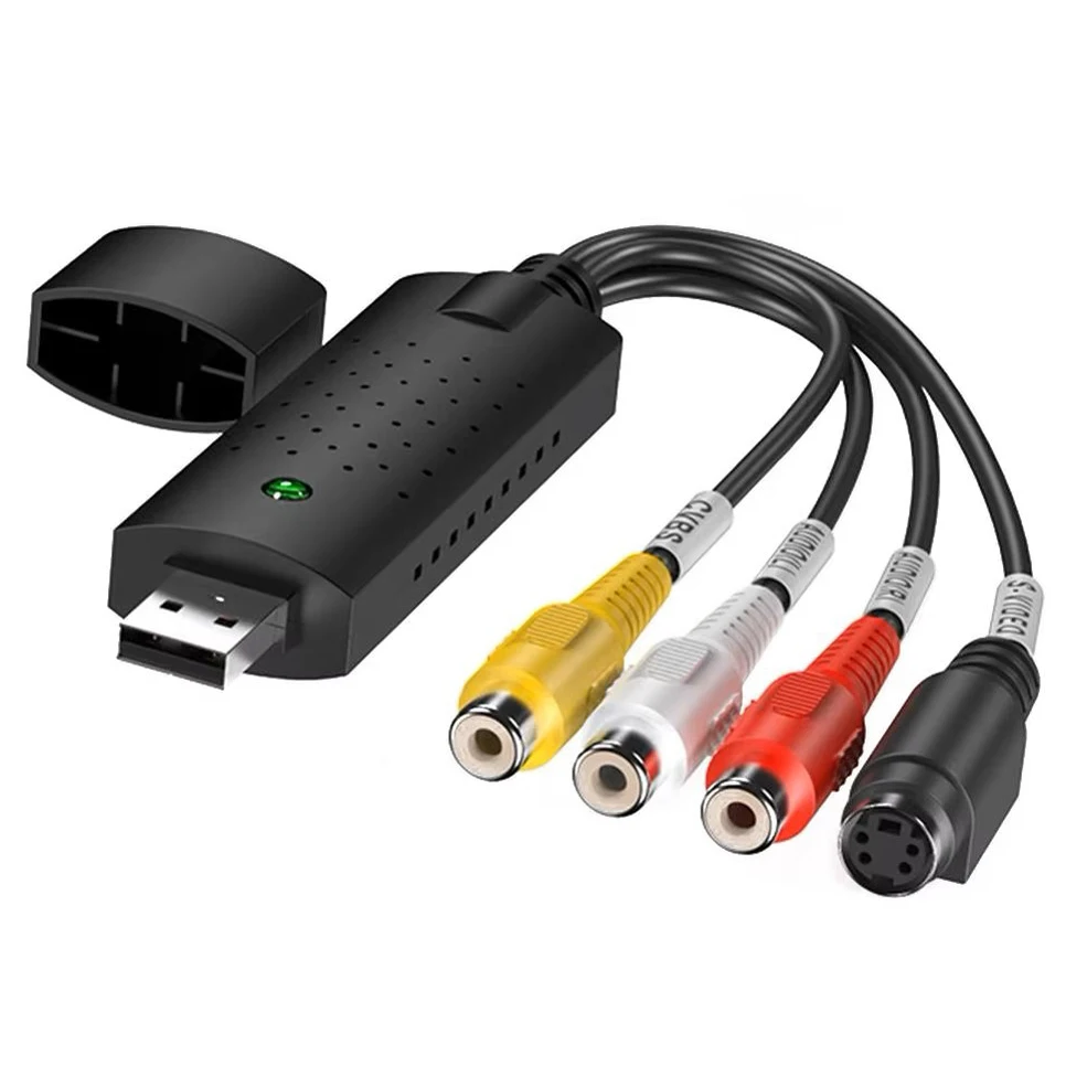 USB 2.0 Video Capture Card 4 Channel S-Video 3RCA TV DVD VHS DVR Audio Grabber for Windows7 Laptop PC Recording Live Broadcast
USB 2.0 Video Capture Card 4 Channel S-Video 3RCA TV DVD VHS DVR Audio Grabber for Windows7 Laptop PC Recording Live Broadcast