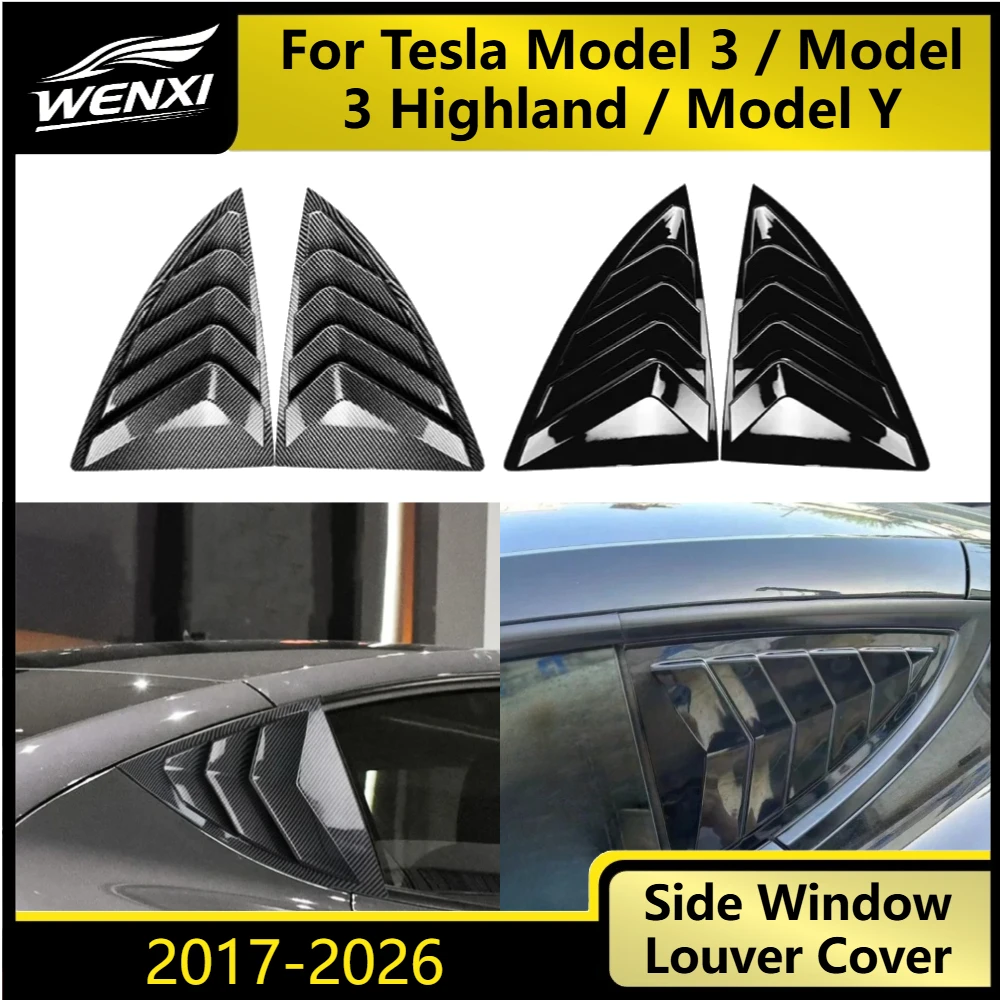 1Pair Side Window Louver Cover Sport Style For Tesla Model 3/3 Highland Model Y 2017-2025 2026 Rear Window Spoiler Shutter Cover
1Pair Side Window Louver Cover Sport Style For Tesla Model 3/3 Highland Model Y 2017-2025 2026 Rear Window Spoiler Shutter Cover