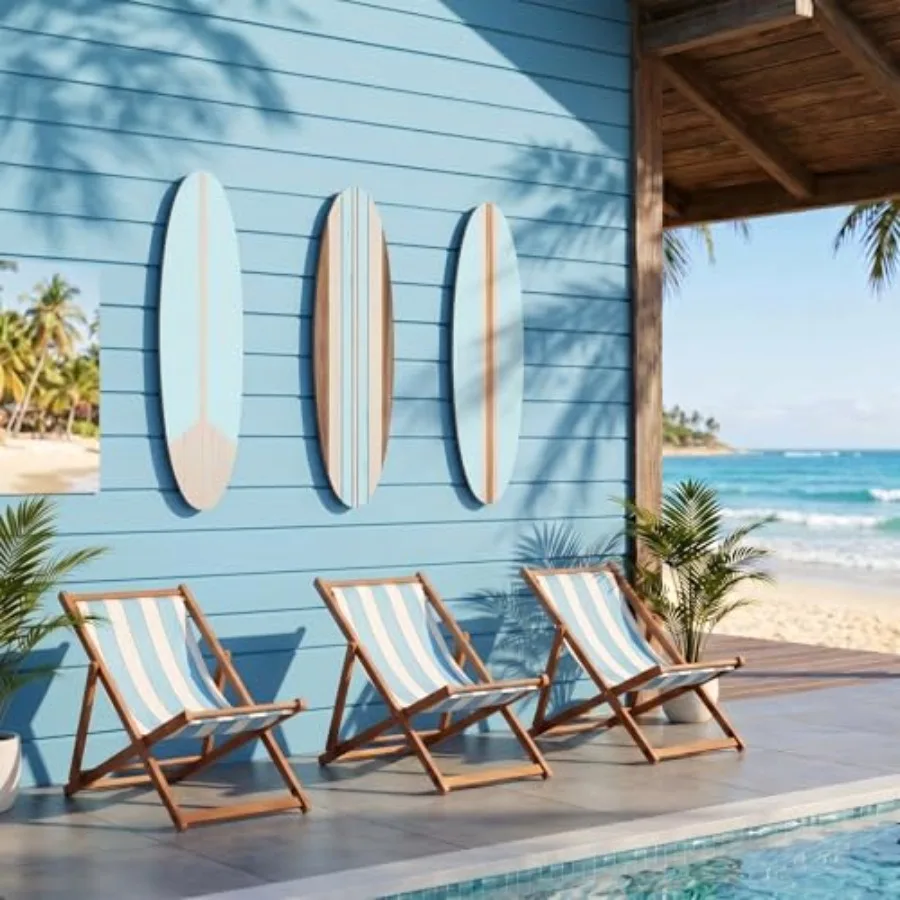 3 Pieces Surfboard Wall Decor 23.6" x 5.4" Preppy Beach Room Decor Aesthetic Large Wooden Cute Beachy Tropical Wall Art for Sur
3 Pieces Surfboard Wall Decor 23.6" x 5.4" Preppy Beach Room Decor Aesthetic Large Wooden Cute Beachy Tropical Wall Art for Sur
