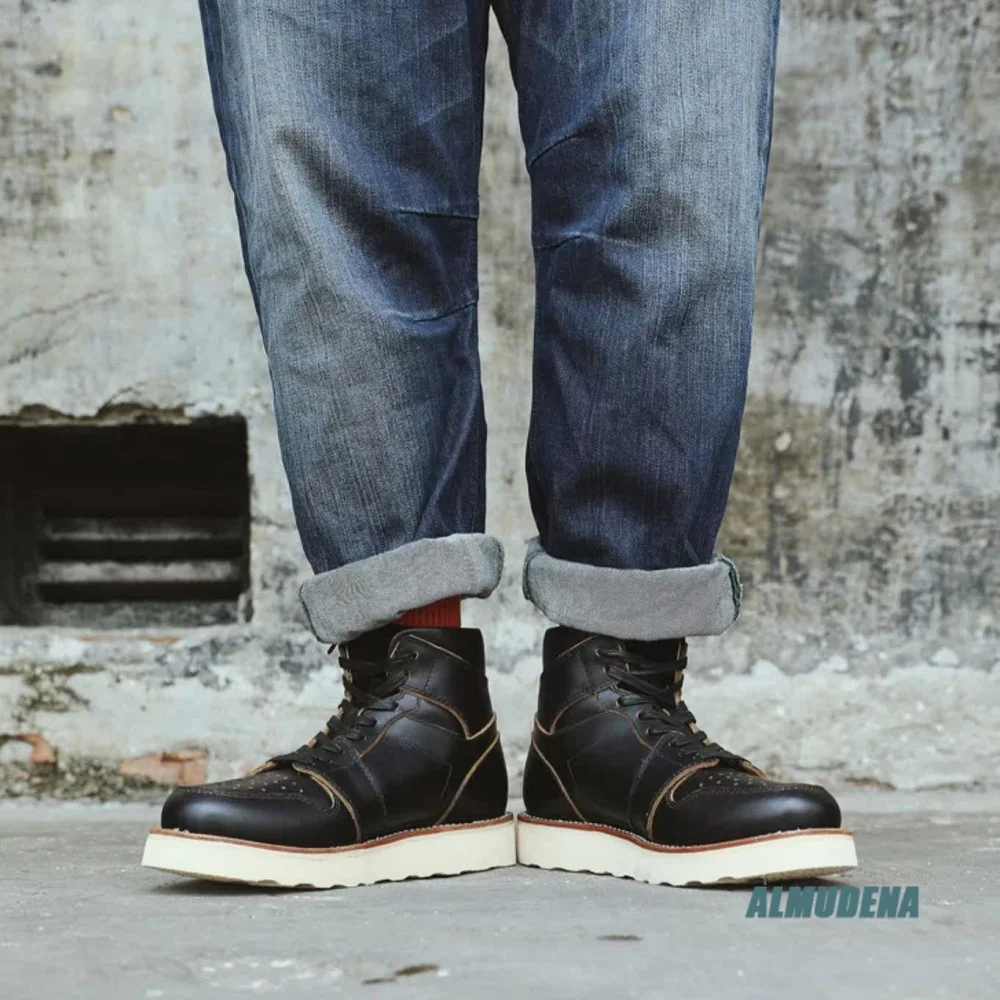 Street Style High Top Platform Ankle Boots Men's Fashion Genuine Leather Outdoor All Season Comfort Vintage Daily Casual Shoes
Street Style High Top Platform Ankle Boots Men's Fashion Genuine Leather Outdoor All Season Comfort Vintage Daily Casual Shoes