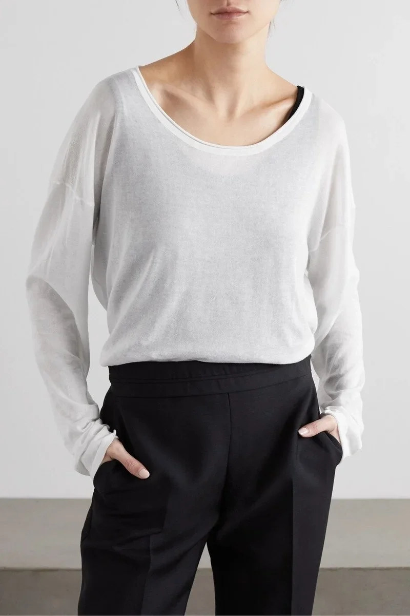Lightweight Knitted Cotton Loose Sunscreen Black and 2 Colors Round Neck Curled Long Sleeve T-Shirt Women
Lightweight Knitted Cotton Loose Sunscreen Black and 2 Colors Round Neck Curled Long Sleeve T-Shirt Women