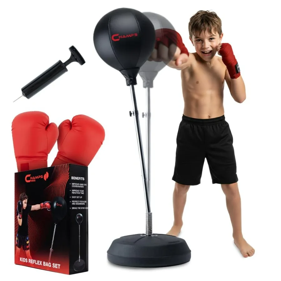Punching Bag for with Stand Freestanding Reflex Bag Dummy Adjustable Hght Punch Bag Stand with Gloves Exercise Equipment for Ag
Punching Bag for with Stand Freestanding Reflex Bag Dummy Adjustable Hght Punch Bag Stand with Gloves Exercise Equipment for Ag