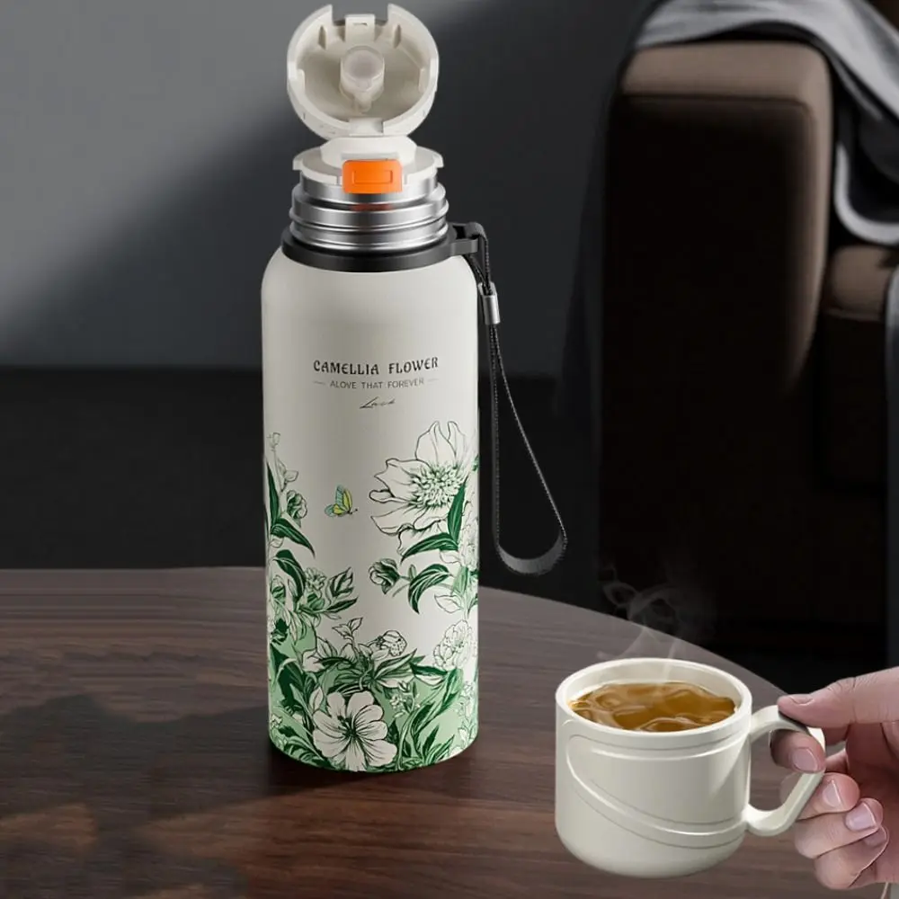 620ml Flower Pattern Thermos Bottle with Filter Large-capacity Travel Mug Double Wall Stainless Steel Thermal Cup Outdoor
620ml Flower Pattern Thermos Bottle with Filter Large-capacity Travel Mug Double Wall Stainless Steel Thermal Cup Outdoor