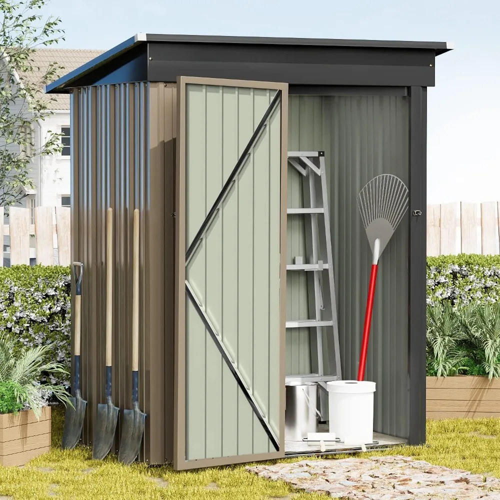 Metal Outdoor Storage Shed 5FT x 3FT, Steel Utility Tool Shed Storage Room with Door and Lock, Garden Outdoor Brown Storage Room
Metal Outdoor Storage Shed 5FT x 3FT, Steel Utility Tool Shed Storage Room with Door and Lock, Garden Outdoor Brown Storage Room
