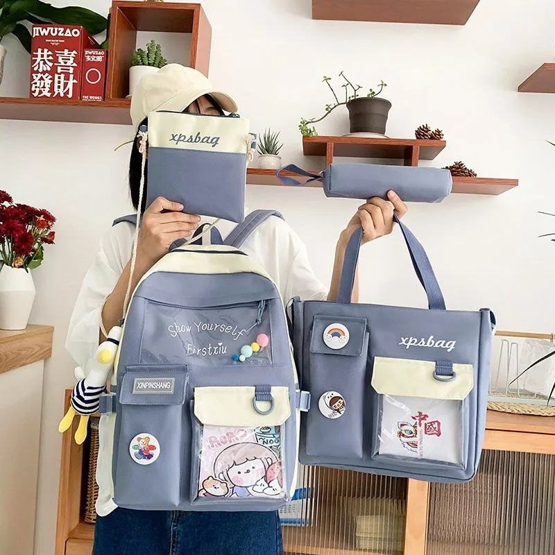 1/4 Pcs Canvas Women Backpack Handbag Shoulder Bags Children Girls Teenage School Backpack Lolita Bag Mochila With Pendant 2022
1/4 Pcs Canvas Women Backpack Handbag Shoulder Bags Children Girls Teenage School Backpack Lolita Bag Mochila With Pendant 2022