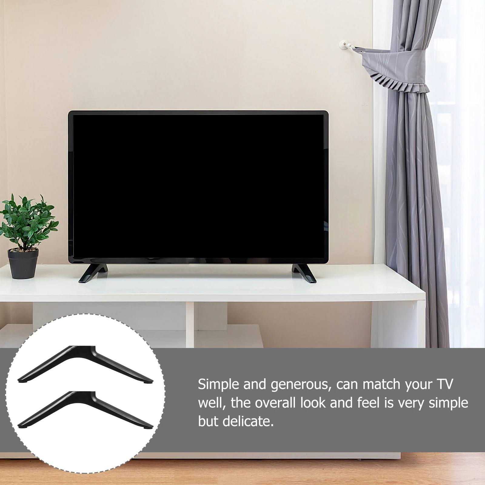 2Pcs Stand Replacement Television Base Holder Pedestal Feet Table Support Bracket Home Sturdy Reliable Easy Installation Wide
2Pcs Stand Replacement Television Base Holder Pedestal Feet Table Support Bracket Home Sturdy Reliable Easy Installation Wide