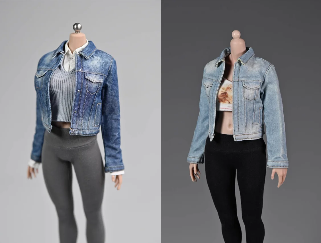 1/6 Female Soldier Clothing Accessories Washed Denim Top Jacket Model Toy For 12'' Action Figure Body In Stock
1/6 Female Soldier Clothing Accessories Washed Denim Top Jacket Model Toy For 12'' Action Figure Body In Stock