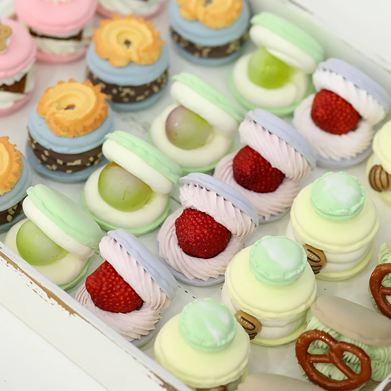 Simulation Sandwich Macaron Fruit Cream Cake Model Handmade Clay Dessert Artificial Food Photography Props Birthday Party Decor
Simulation Sandwich Macaron Fruit Cream Cake Model Handmade Clay Dessert Artificial Food Photography Props Birthday Party Decor
