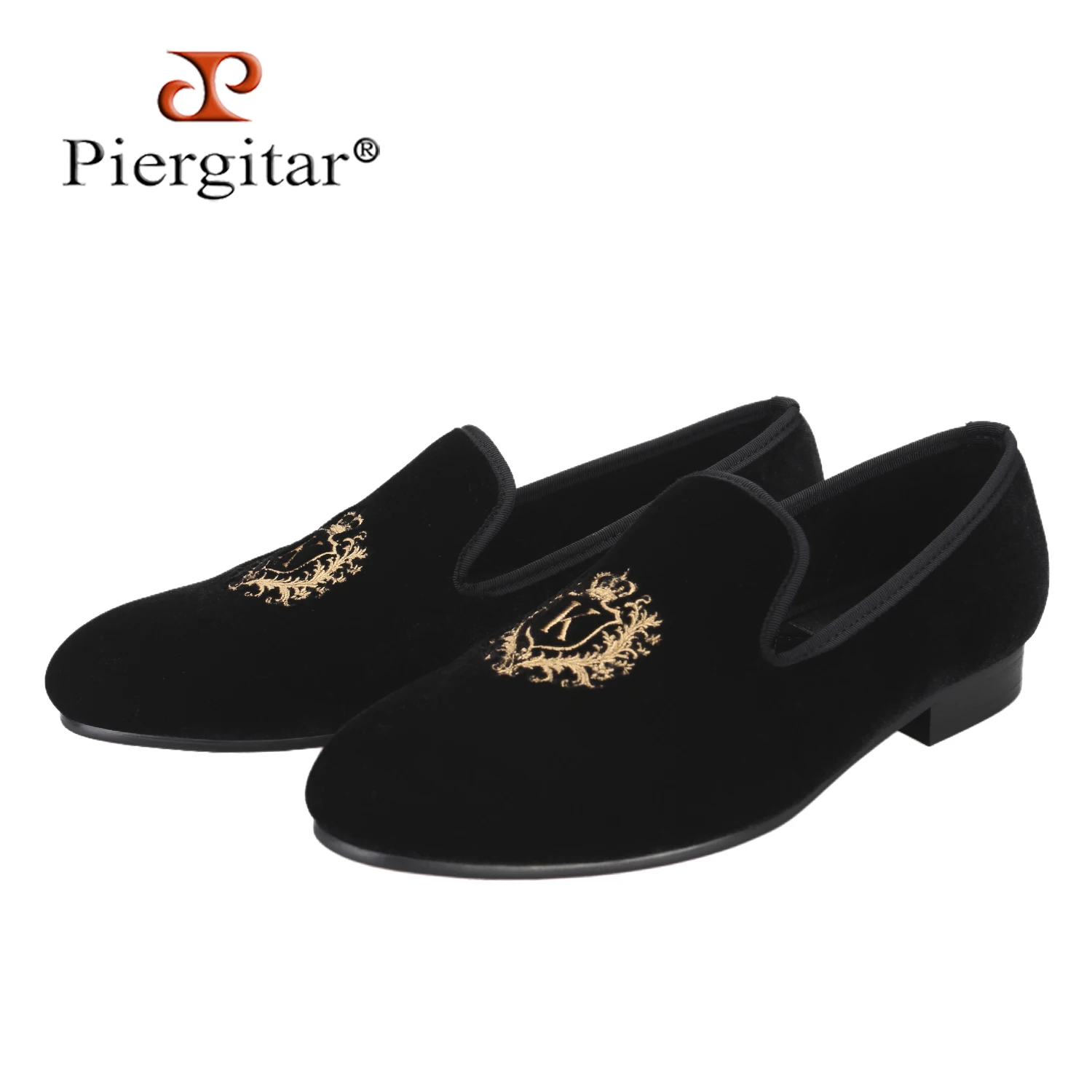 Piergitar Foreign Trade Style Black Velvet Men's Smoking Shoes With Custom Letters Embroidery Formal Wear Perfect Match Loafers
Piergitar Foreign Trade Style Black Velvet Men's Smoking Shoes With Custom Letters Embroidery Formal Wear Perfect Match Loafers