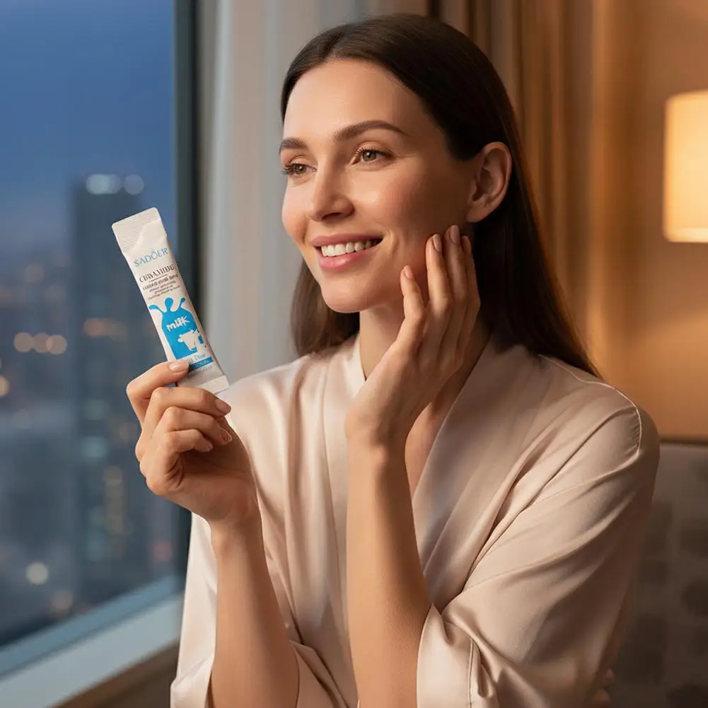 SADOER Ceramide Milk Sleep Mask Moisturizing & Soothing Oil Exfoliation Masks Smoothness Hydration & Gentle Facial Control S3D2
SADOER Ceramide Milk Sleep Mask Moisturizing & Soothing Oil Exfoliation Masks Smoothness Hydration & Gentle Facial Control S3D2
