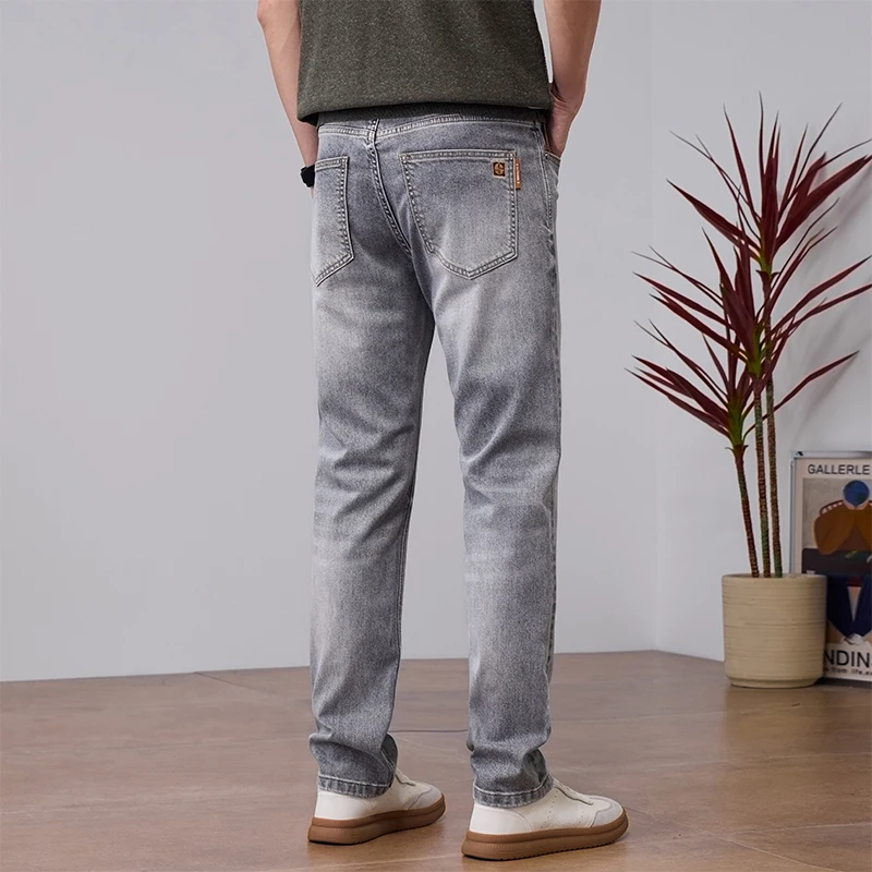2026 Summer Brand Classic Embroidered Badge Men's Slim Straight Lightweight Cotton Gray Jeans Korean Style Mid-Rise Thin Pants
2026 Summer Brand Classic Embroidered Badge Men's Slim Straight Lightweight Cotton Gray Jeans Korean Style Mid-Rise Thin Pants