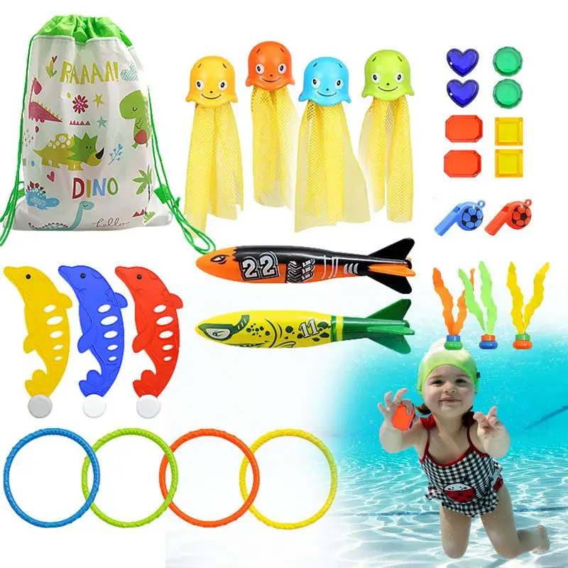 Underwater Swimming Pool Toy Colorful Set Of Diving Toys Swim Toys For Fun Pool Games Training Children's Toys For Swimming
Underwater Swimming Pool Toy Colorful Set Of Diving Toys Swim Toys For Fun Pool Games Training Children's Toys For Swimming