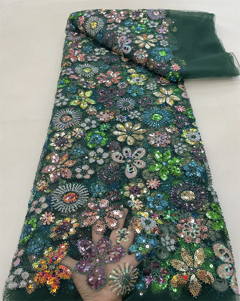 African Sequins Beads Lace Fabric 2026 High Quality 3D Flower French Mesh Tulle Embroidery Wedding Bridal Lace Material
African Sequins Beads Lace Fabric 2026 High Quality 3D Flower French Mesh Tulle Embroidery Wedding Bridal Lace Material