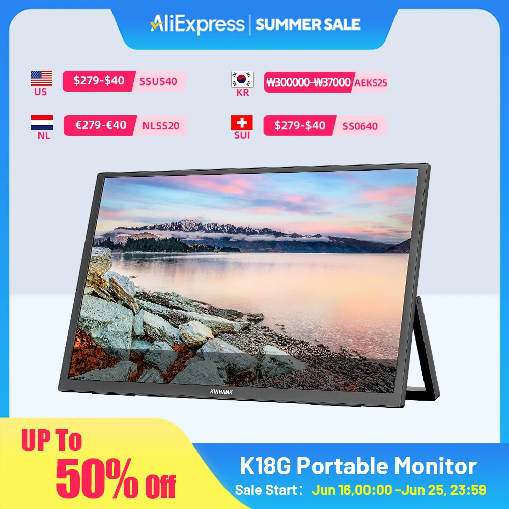 K18G 18.4'' 4K Portable Monitor With HDR10 Android OS Linux & Google TV 7000+ Apps Travel Gaming Display for Laptop/PS4/PS5/XBOX
K18G 18.4'' 4K Portable Monitor With HDR10 Android OS Linux & Google TV 7000+ Apps Travel Gaming Display for Laptop/PS4/PS5/XBOX