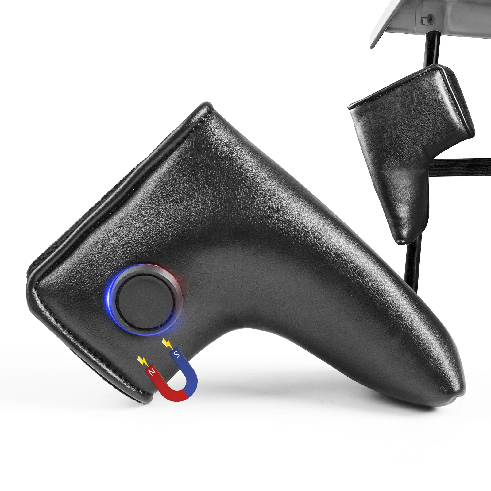 Blade Putter Cover with Magnetic Closure & External Cart Magnet, PU Leather Putter Headcover with Built-in Ball Marker Holder
Blade Putter Cover with Magnetic Closure & External Cart Magnet, PU Leather Putter Headcover with Built-in Ball Marker Holder