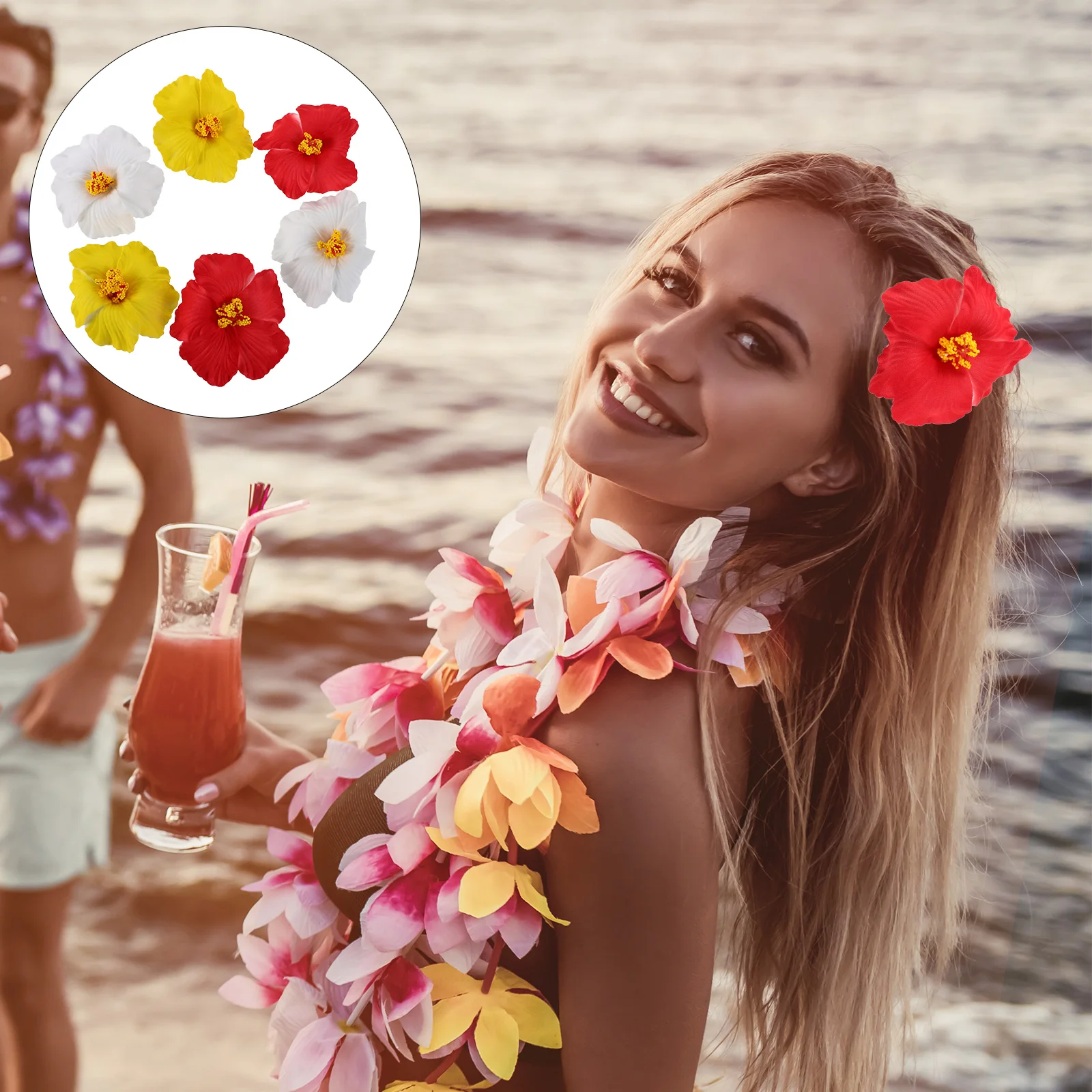 6 Pcs Artificial Flower Hairpin Headpiece Hawaii Clip Hawaiian Clips Decorations for Women Claw Accessories Festival
6 Pcs Artificial Flower Hairpin Headpiece Hawaii Clip Hawaiian Clips Decorations for Women Claw Accessories Festival