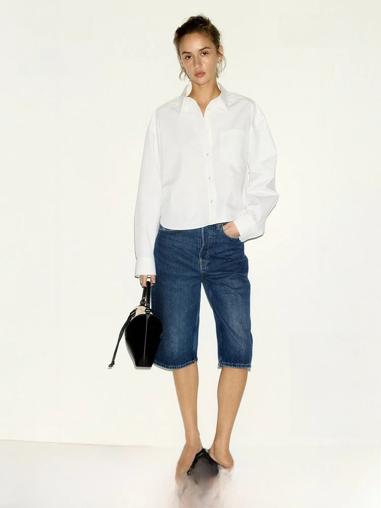High Waist Denim Bermuda Shorts Women's Jeans Cotton High Waist Five Parts Short Pants Summer New Arrival H&M Ladies' Jeans
High Waist Denim Bermuda Shorts Women's Jeans Cotton High Waist Five Parts Short Pants Summer New Arrival H&M Ladies' Jeans
