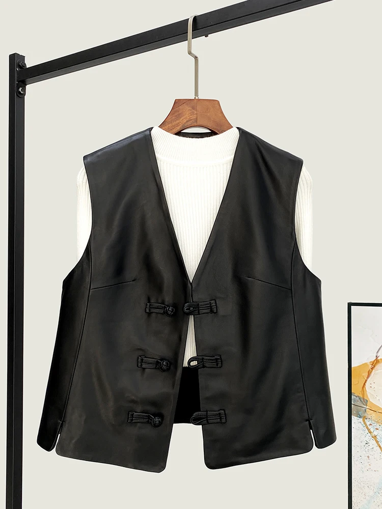High Quality Genuine Real Leather Vest Women's Casual All-Match Sheepskin Sleeveless Jacket
High Quality Genuine Real Leather Vest Women's Casual All-Match Sheepskin Sleeveless Jacket
