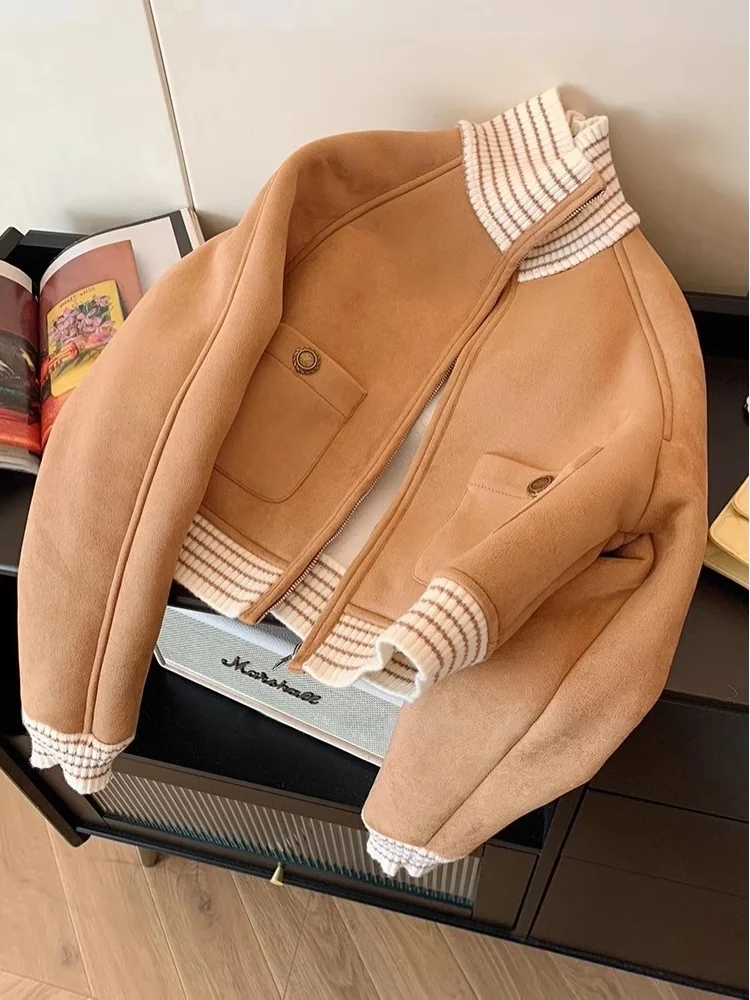 Street Sle Stand Collar Patchwork Color Blo Hong Kong Sle Women's Jaet Autumn Winter Faion Small Size Top
Street Sle Stand Collar Patchwork Color Blo Hong Kong Sle Women's Jaet Autumn Winter Faion Small Size Top