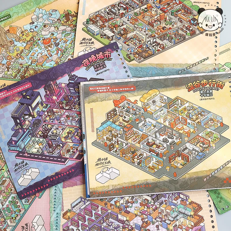 Kawaii 7in1 Cartoon 3D Miniature Scene Sticker Book DIY Pocket Grid Room Handmade Stacking Fun Scrapbook Sticker
Kawaii 7in1 Cartoon 3D Miniature Scene Sticker Book DIY Pocket Grid Room Handmade Stacking Fun Scrapbook Sticker