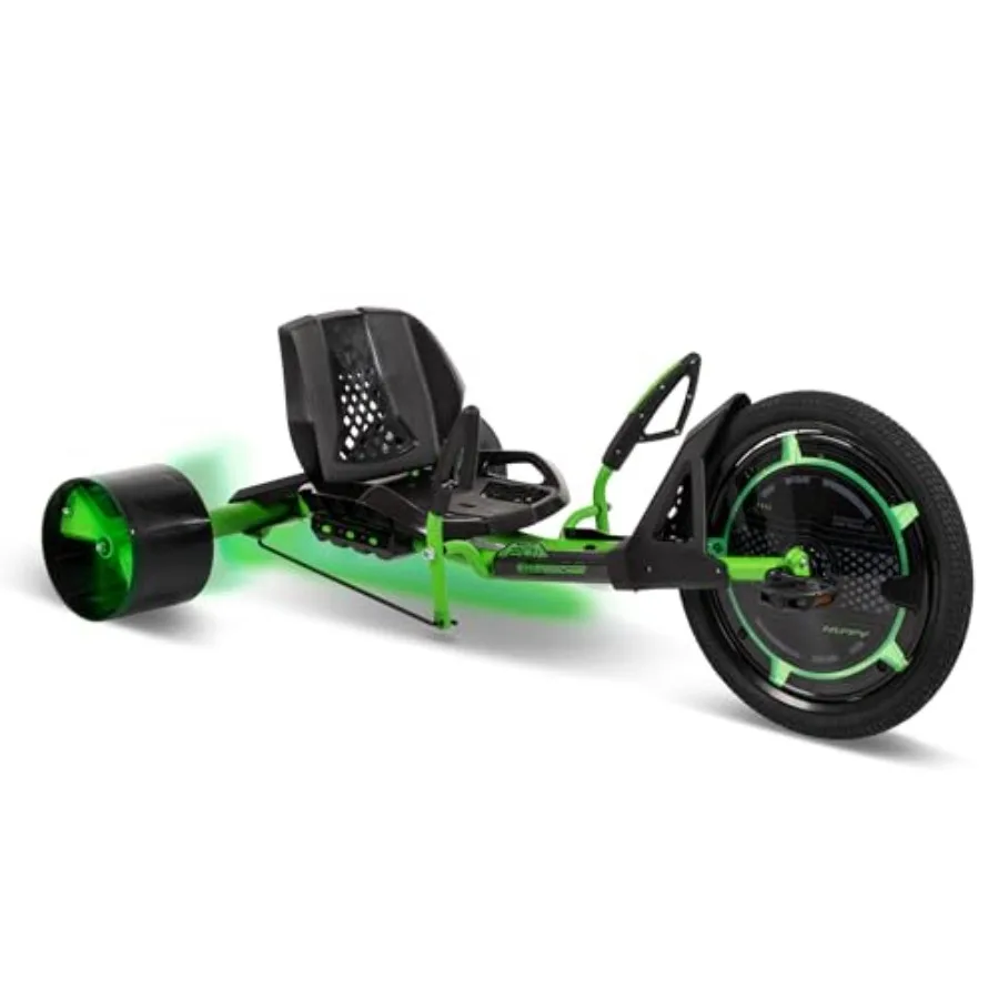 Drift trike for kids ages 8+, steel frame, green and black, sleek ergonomic design with adjustable seat, coaster brake, LED lig
Drift trike for kids ages 8+, steel frame, green and black, sleek ergonomic design with adjustable seat, coaster brake, LED lig