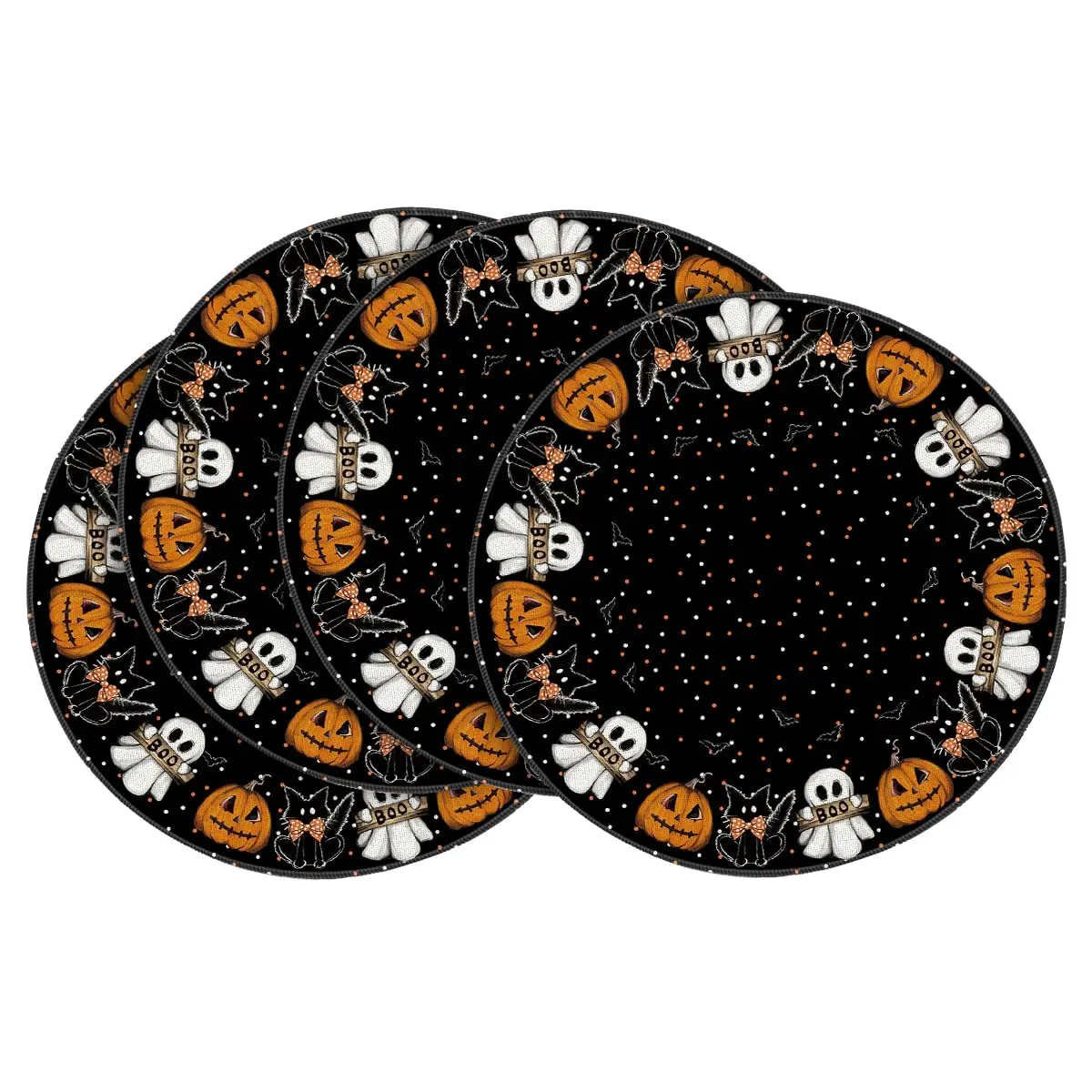 Ghost Cat Halloween Round Placemats , 14 Inch Table Mats for Party Kitchen Dining
Ghost Cat Halloween Round Placemats , 14 Inch Table Mats for Party Kitchen Dining