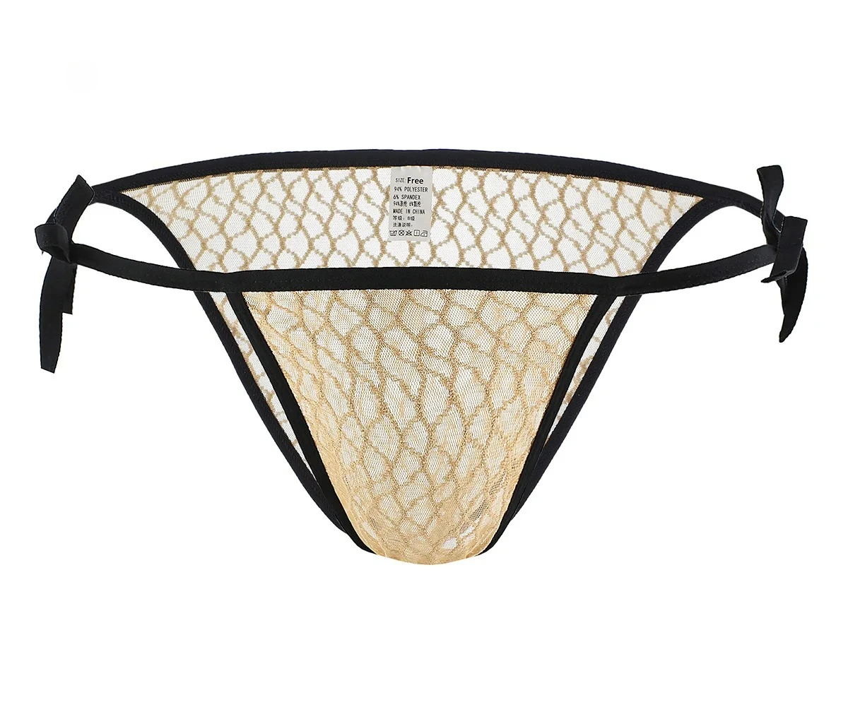 Men's Bugle Briefs Gays Sexy Lace Mesh Tie Side Bikini Briefs Breathable Low Rise G-string Underwear, Casual Comfort Men's Thong
Men's Bugle Briefs Gays Sexy Lace Mesh Tie Side Bikini Briefs Breathable Low Rise G-string Underwear, Casual Comfort Men's Thong