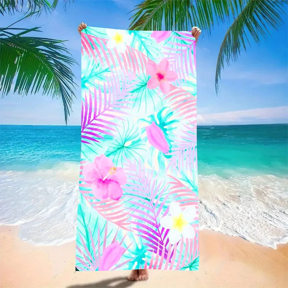 Watercolor Palm Leaf Plumeria Floral Repeat Beach Towel Quick Dry Towel For Summer Swimming Seaside Pool Side Spa Gym Travel Use
Watercolor Palm Leaf Plumeria Floral Repeat Beach Towel Quick Dry Towel For Summer Swimming Seaside Pool Side Spa Gym Travel Use