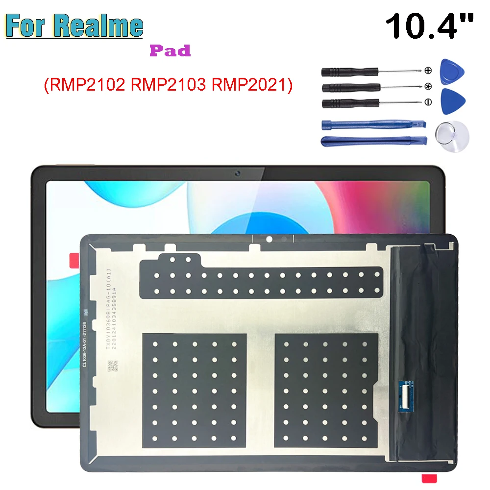 AAA+ For Realme Pad RMP2102 RMP2103 RMP2021 2102 2103 2021 10.4" LCD Display Touch Screen Digitizer Glass Assembly Repair Parts
AAA+ For Realme Pad RMP2102 RMP2103 RMP2021 2102 2103 2021 10.4" LCD Display Touch Screen Digitizer Glass Assembly Repair Parts