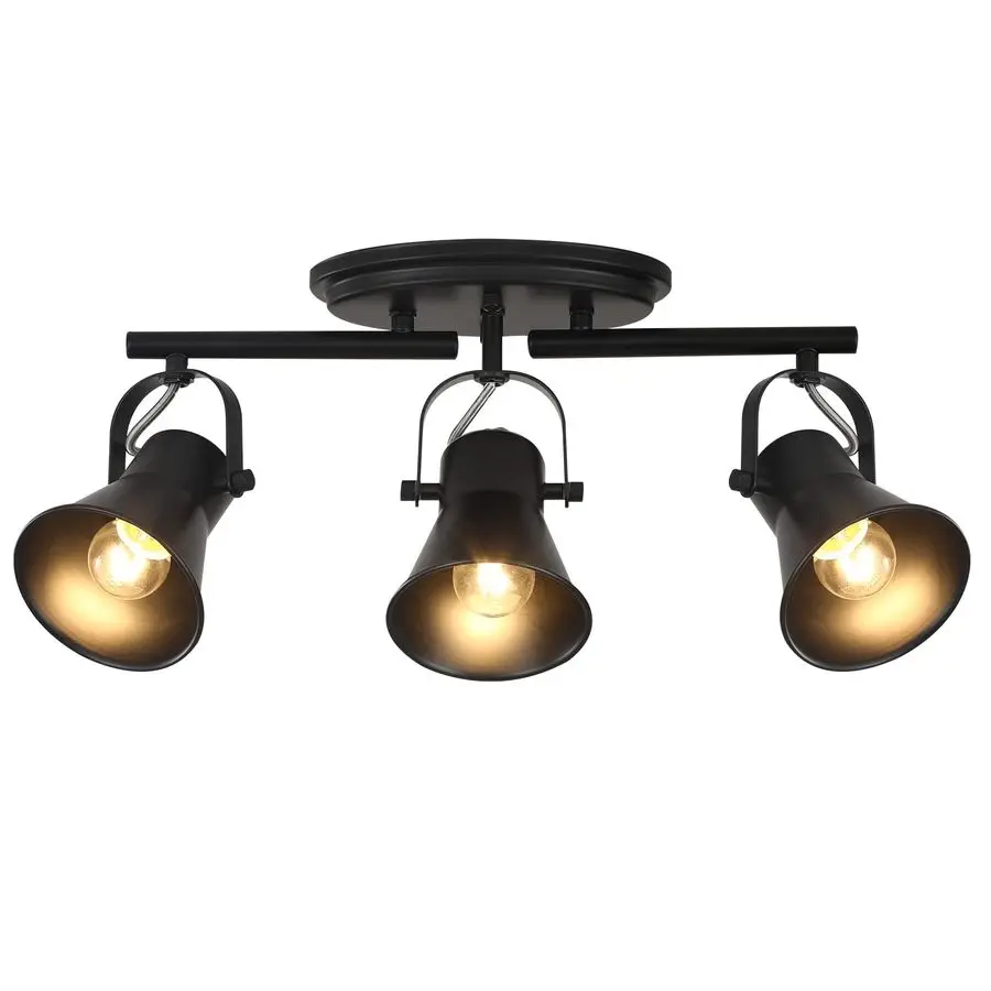 3Light Track Lighting Kit,Black Semi Flush Mount Ceiling Light with 3 Rotatable Light Heads,Industrial Accent Lighting for Livin
3Light Track Lighting Kit,Black Semi Flush Mount Ceiling Light with 3 Rotatable Light Heads,Industrial Accent Lighting for Livin