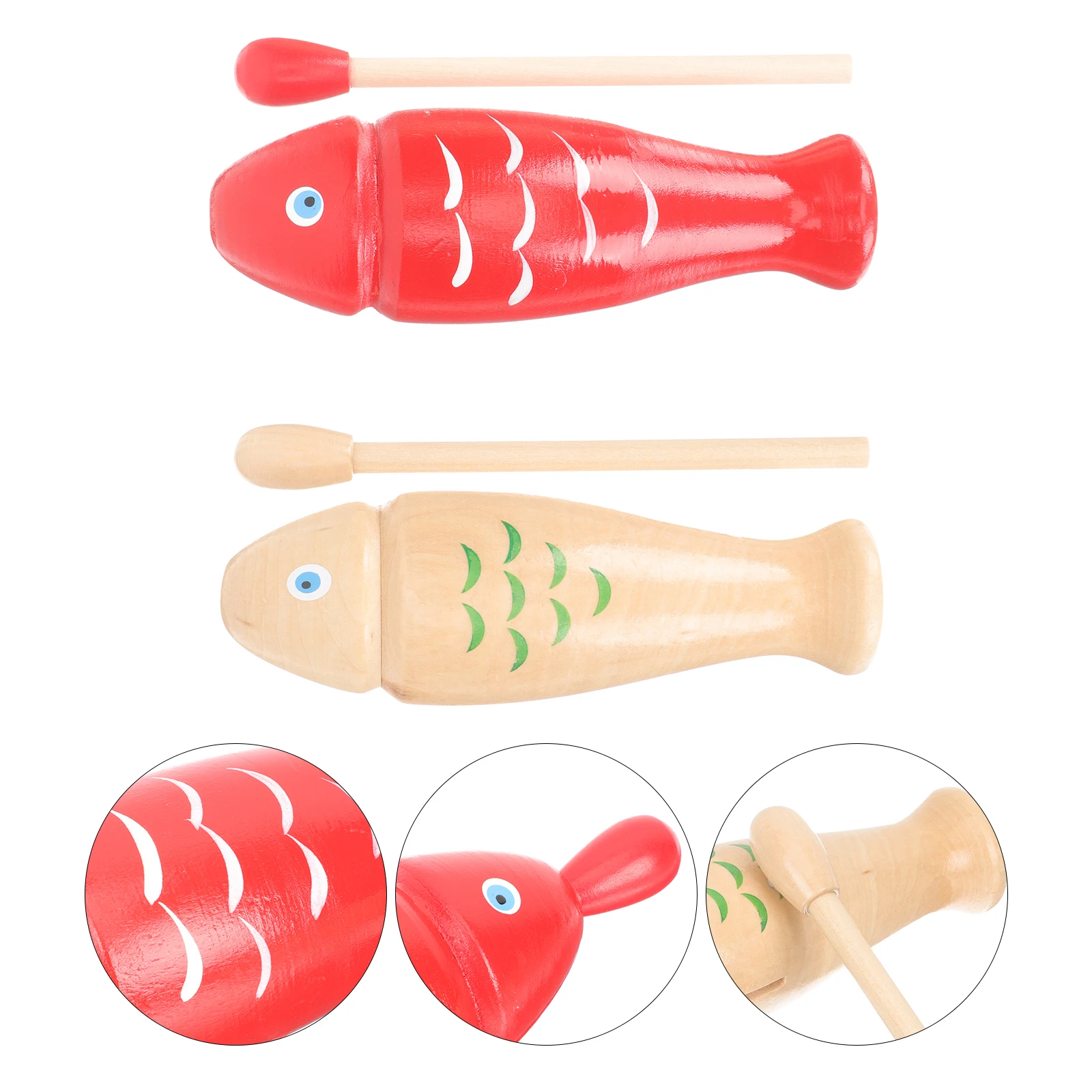 Wooden Fish 2 Sets Music Toys Kids Instruments Puzzle Child Fish Music Toy Musical Percussion Toy Educational Plaything
Wooden Fish 2 Sets Music Toys Kids Instruments Puzzle Child Fish Music Toy Musical Percussion Toy Educational Plaything