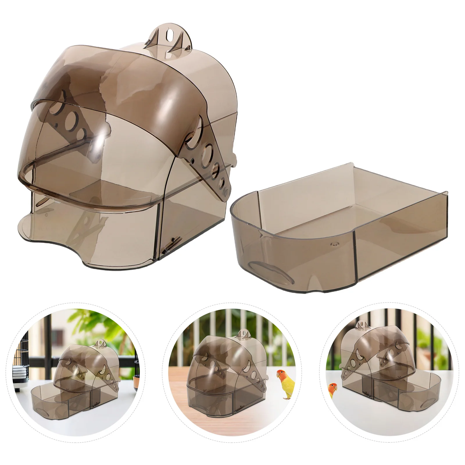 Bird Bath Cage with Drawer - Visible Parrot Bathtub for Cockatiel - Hanging Plastic Bath Tub for Small Birds Indoor Play and
Bird Bath Cage with Drawer - Visible Parrot Bathtub for Cockatiel - Hanging Plastic Bath Tub for Small Birds Indoor Play and