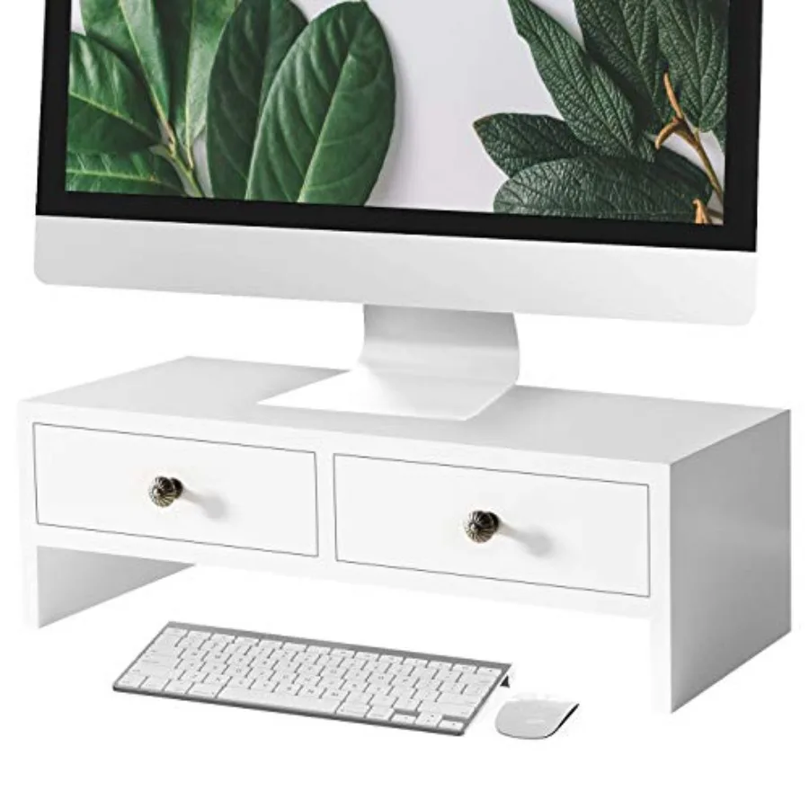 Monitor Stand Riser with Drawers for Laptop PC Office Desktop Organizer White Storage Desk Riser with Drawer Space Saving Desig
Monitor Stand Riser with Drawers for Laptop PC Office Desktop Organizer White Storage Desk Riser with Drawer Space Saving Desig