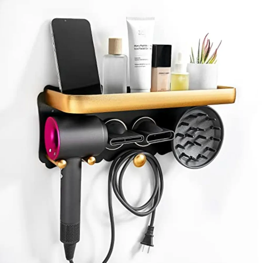 Hair Dryer Holder Wall Mounted with Storage Shelf Bathroom Hair Tool Organizer for Dyson Hair Dryer Accessories Holder Bathroom
Hair Dryer Holder Wall Mounted with Storage Shelf Bathroom Hair Tool Organizer for Dyson Hair Dryer Accessories Holder Bathroom